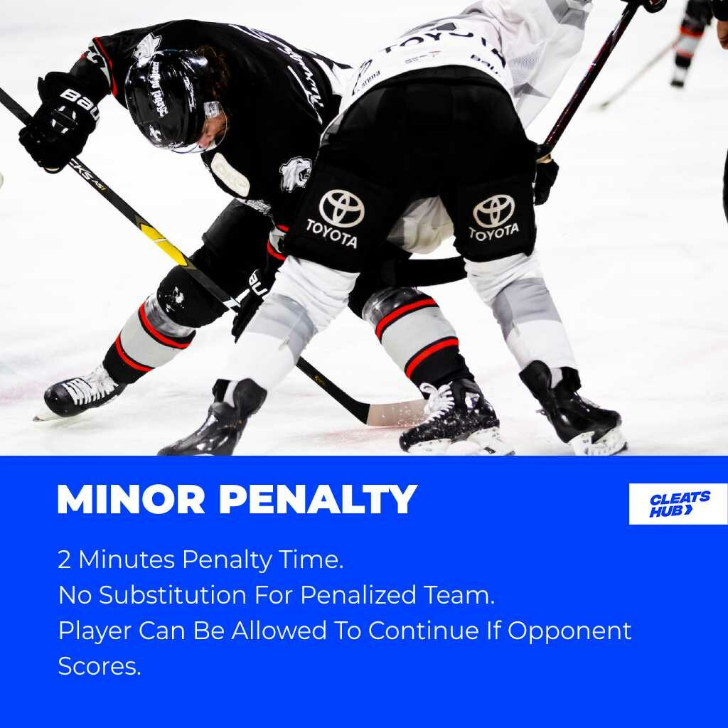 Picture of an hockey player committing a Minor Penalty