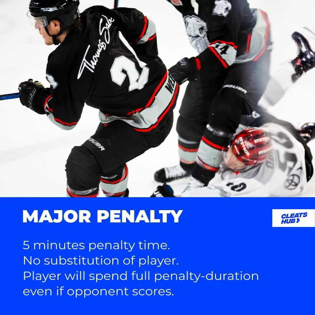 Major Penalties is assessed with a 5 minutes penalty time