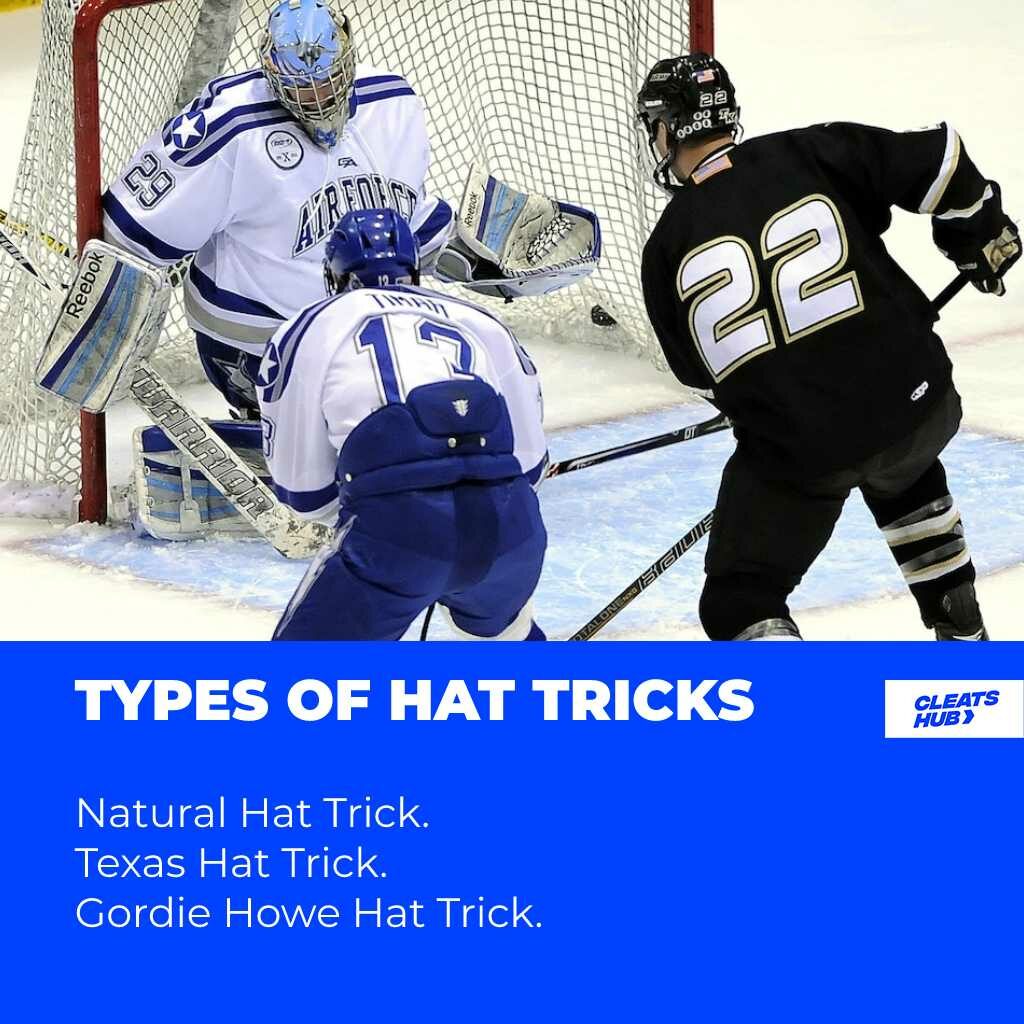 There are 3 types of Hat tricks in ice Hockey