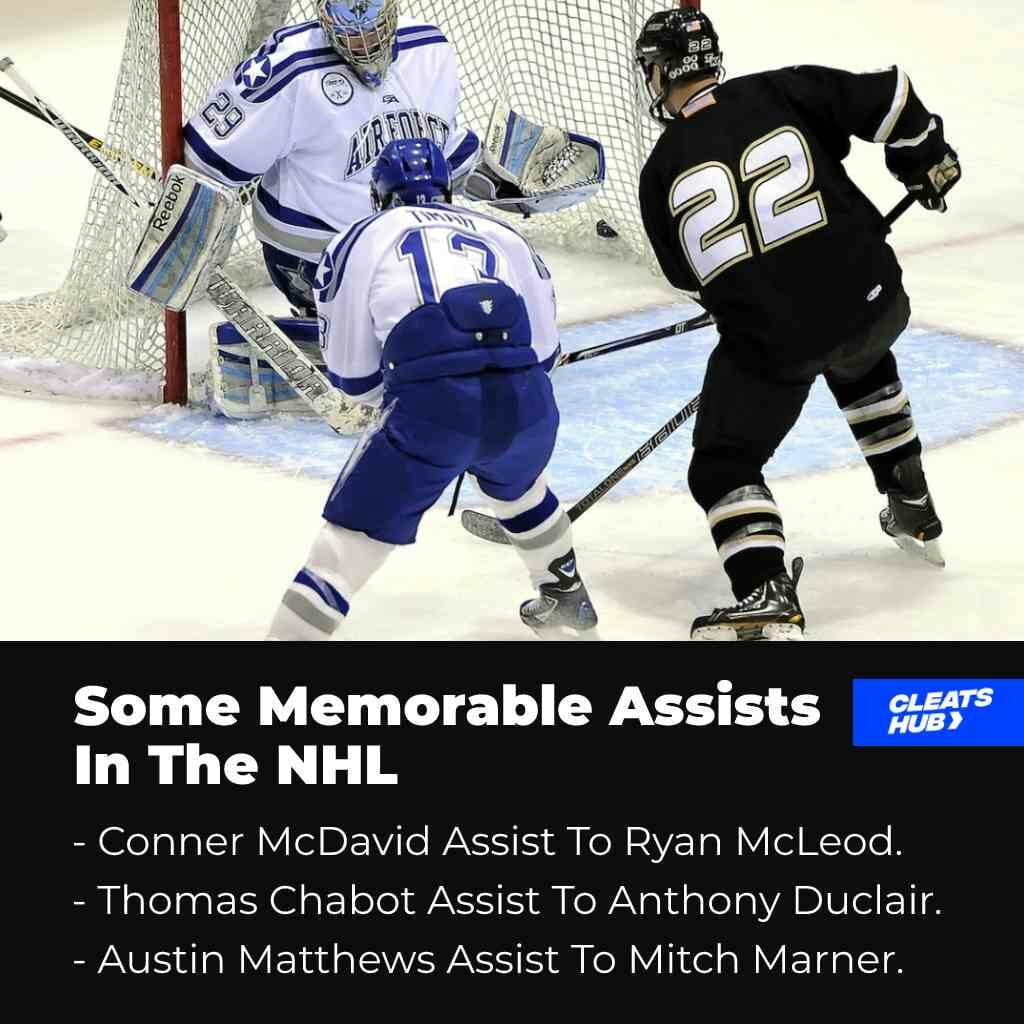 Some memorable assists in the NHL