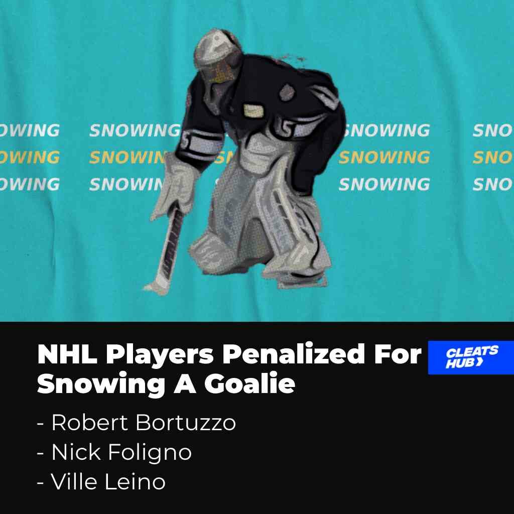 NHL Players Who Have Been Penalized For Snowing A Goalie