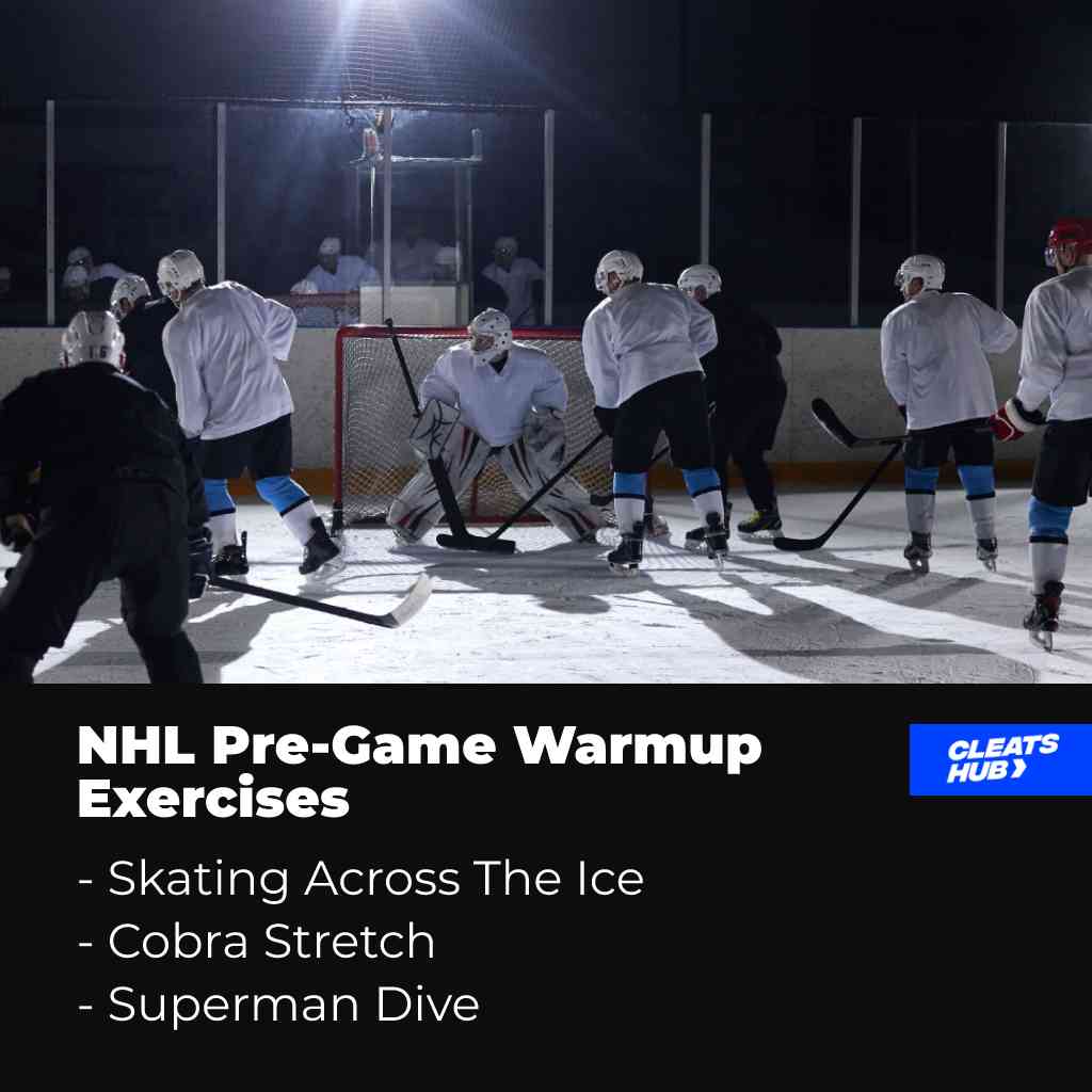 Example Of On-Ice NHL Pre-Game Warmup Stretches and Exercises