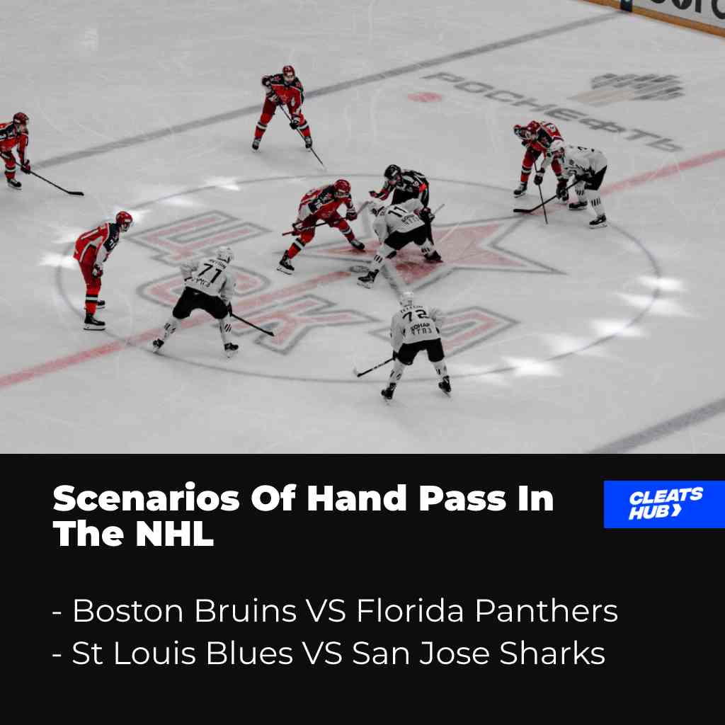 Scenarios Of Hand Pass In The NHL