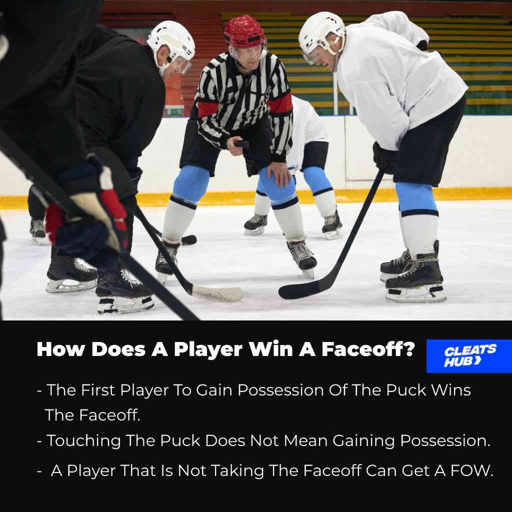 How does a player win a faceoff?