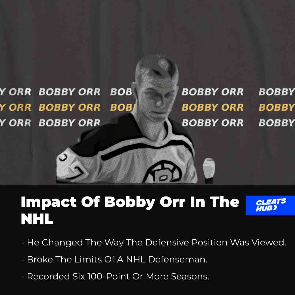 The impact of Bobby Orr in the NHL as he changed the offensive position