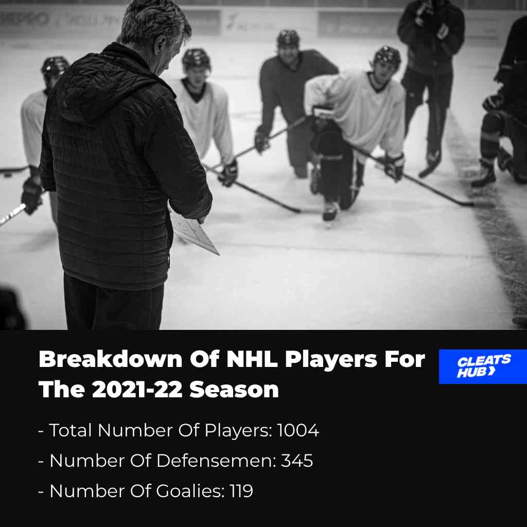 Breakdown of NHL players for the 2021-22 season