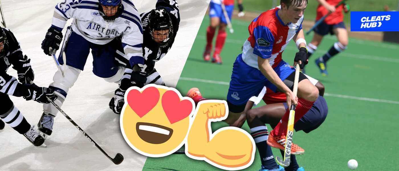 The difference between ice hockey and field hockey